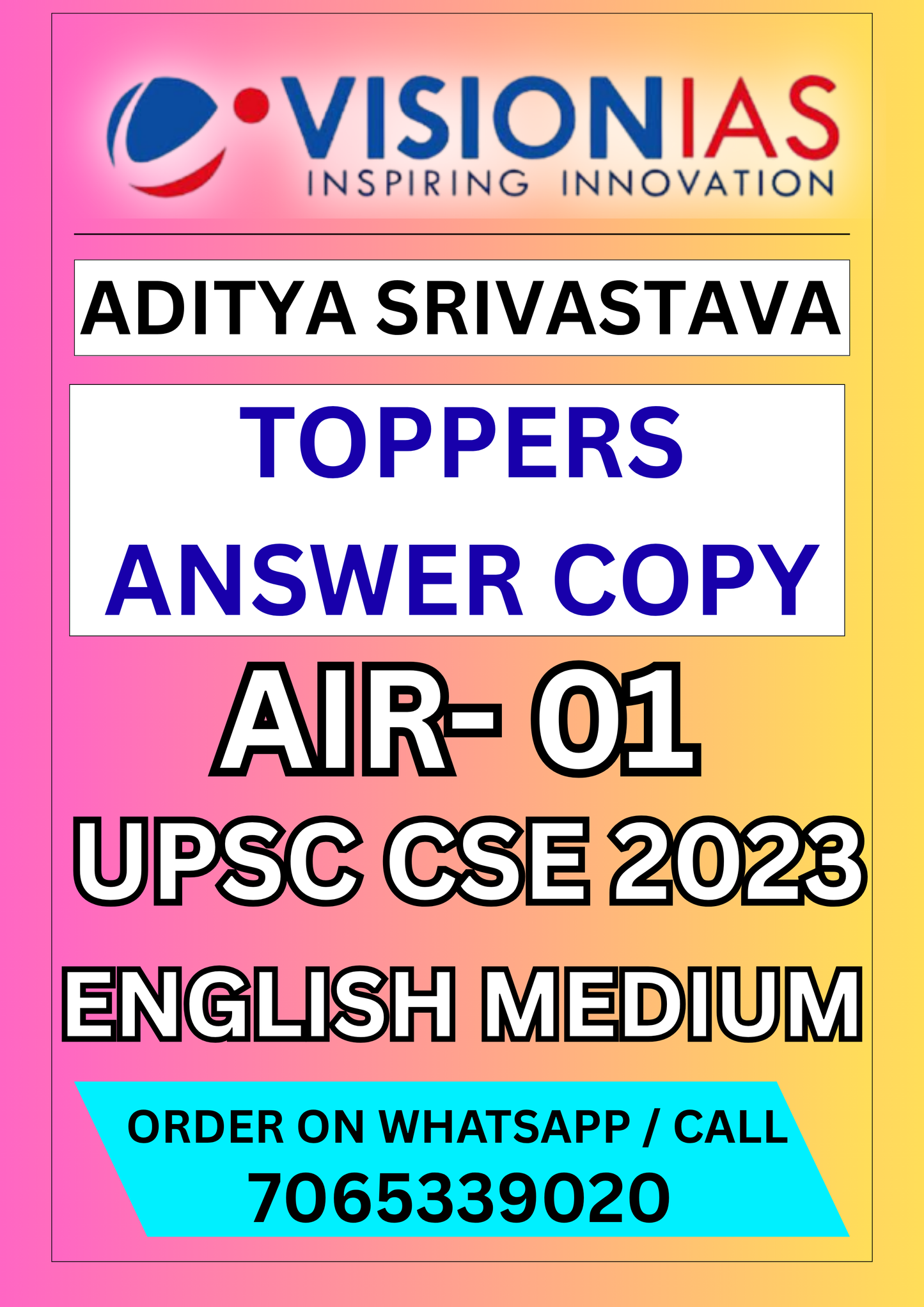 ADITYA SRIVASTAVA TOPPERS COPY