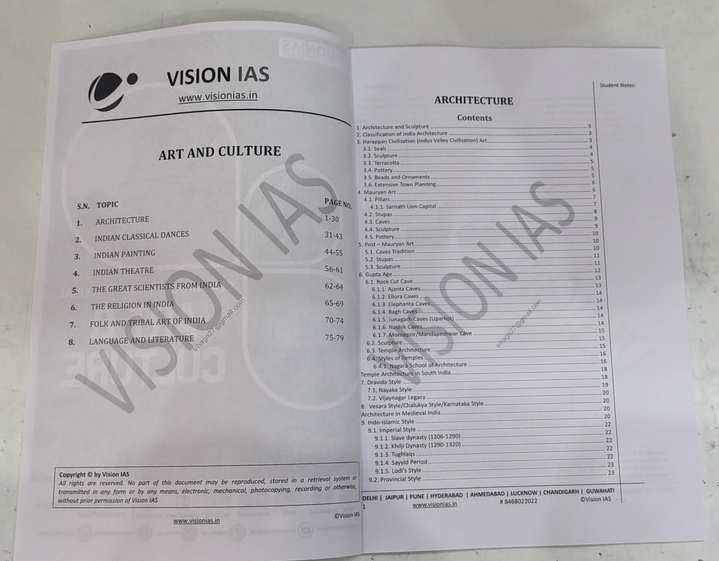 Vision IAS Notes 2025-26 (English) | Complete Study Material For UPSC
