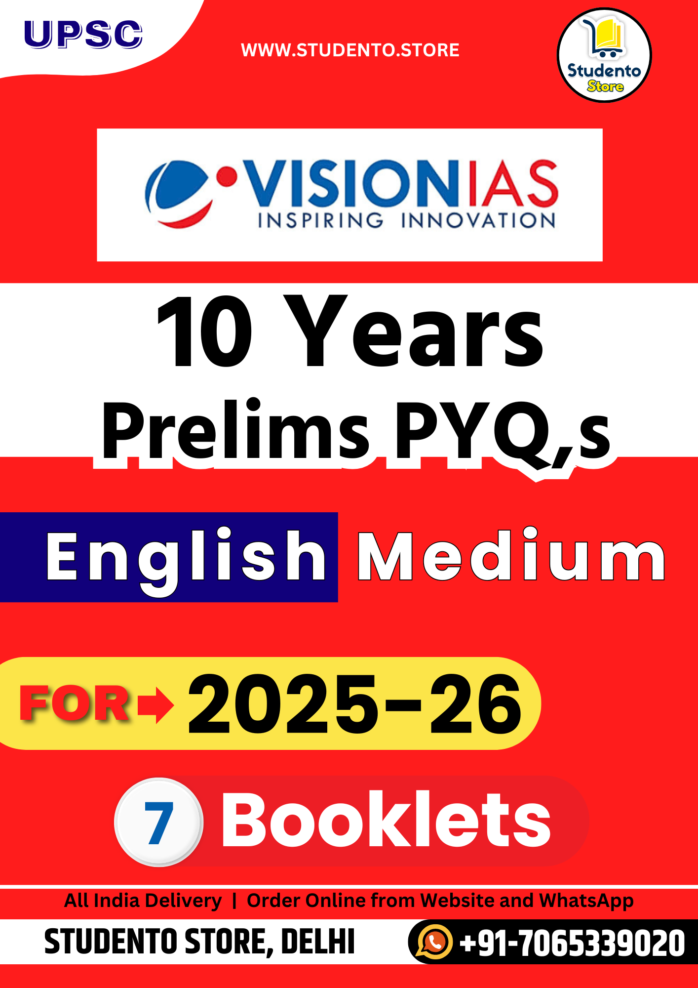 Vision IAS 10 Years Prelims PYQ Trend Analysis (English Medium)