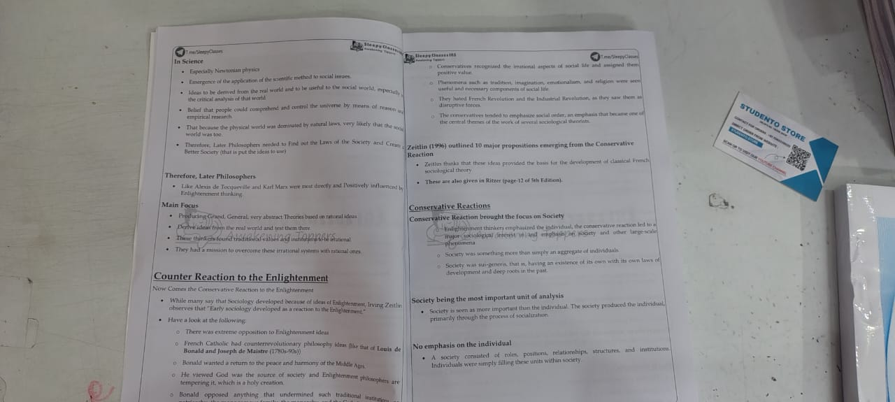 SOCIOLOGY OPTIONAL NOTES