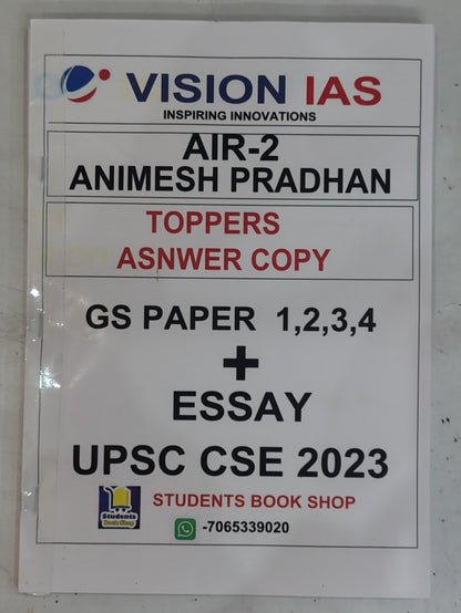 ANIMESH PRADHAN TOPPERS COPY