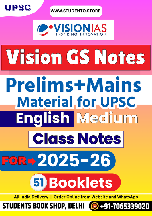 Vision IAS Notes 2025-26 (English) 51 Booklet|Latest Complete Study Material For UPSC (Copy)