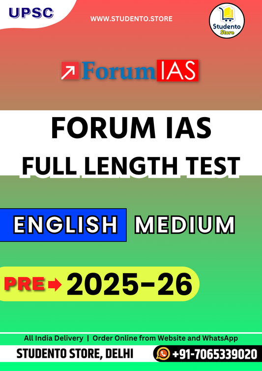 Forum IAS 5 Full Length Test Series in English (Test No: 33-37)