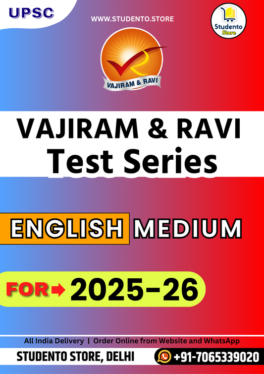 Vajiram and Ravi Test Series 2025 in English (26 Tests)